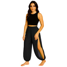 Sheer Chiffon Harem Yoga Pant | Flowing Belly Dance & Layering Trouser Side Cut harem Pant C19