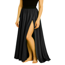Satin Half Circle Skirt | Side Cut Dance Flow S-3XL | 41 Colors S94