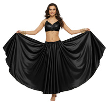 Satin Full Circle Belly Dance Skirt | 360° Flow Gown S-5XL S8