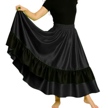 Satin Full Circle Dance Skirt w/ Frill | 360° Flow S-3XL S33