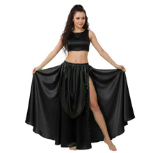 Satin A-Line Skirt w/ Side Slit | Flowy Dance Wear S-3XL | 41 Colors S39
