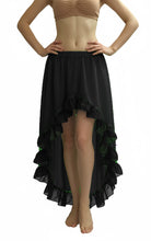 Chiffon Belly Dance Asymmetrical Skirt – 30 Colors, S–5XL | Flowing Tribal & Performance Dance Skirt C22