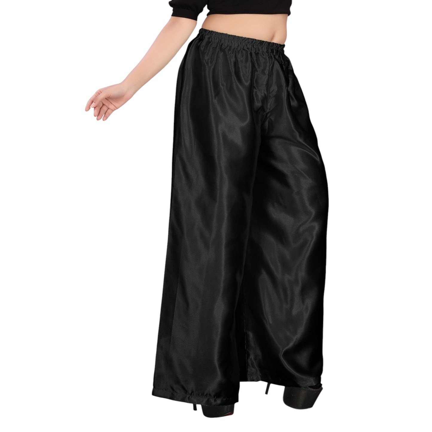 Belly Dance Satin Palazzo Pant For Women /Girls S25-Regular Size 1