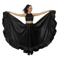 Satin Full Circle Dance Skirt w/ Frill | 360° Flow S-3XL S33-1