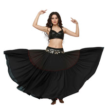 2-Tiered Chiffon Belly Dance Skirt | S-5XL, 30 Colors | Maxi Length C31