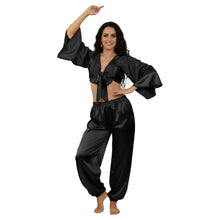 Satin Belly Dance Harem & Top Set | Full Costume S-3XL | 41 Colors S51