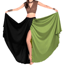 Satin Belly Dance Full Circle Multi Color Skirt S59-Regular Size 2