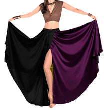 Satin Belly Dance Full Circle Multi Color Skirt S59-Regular Size 3