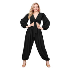 Belly Dance Costume Set: Ruffle Top & Boohoo Harem Pants S-5XL C70