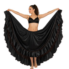 Satin 12 Yard Skirt w/ Frill | Full Volume Dance S-3XL | 41 Colors S22