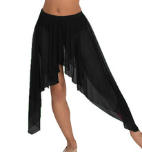 Belly Dance Side Asym Skirt | Sheer Flow | 30 Colors S-5XL C44