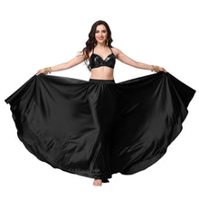 Satin Full Circle Belly Dance Skirt | 360° Flow Gown S-5XL S69