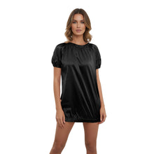 Satin Round Neck T-Shirt | Silky Short Sleeve Top S-3XL | 41 Colors S106