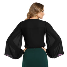 Chiffon Button Down Shirt | Sheer Blouse S-5XL | 30 Colors C47