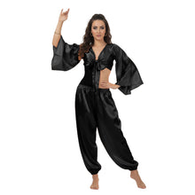 Satin Belly Dance Harem & Top Set | Full Costume S-3XL | 41 Colors S40