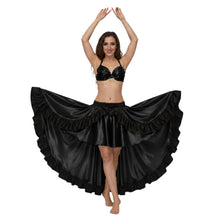 Satin Asymmetrical Dance Skirt Frill |Ballet Dance Skirt High-Low Flow S-3XL S49