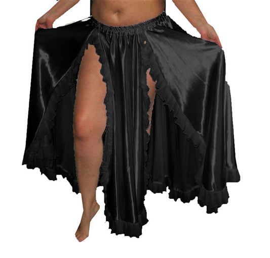 2 Side slit belly Dance Skirt S102 - Regular Size 1