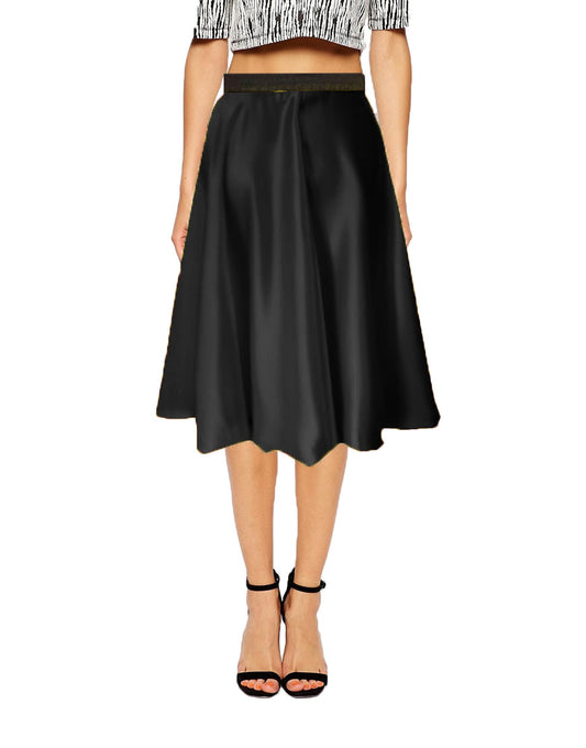 satin midi skirt S35 - Regular Size 1