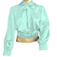 Party wear Satin Bow Blouse And Bow Shirt S27  - Regular Size 1