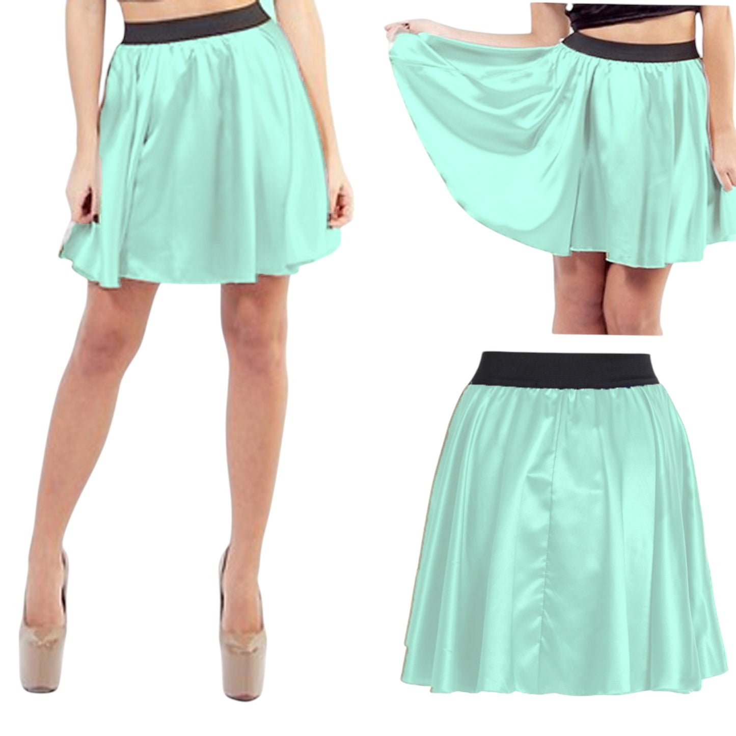 Satin Belly Dance Short skirt S70 - Regular Size 1