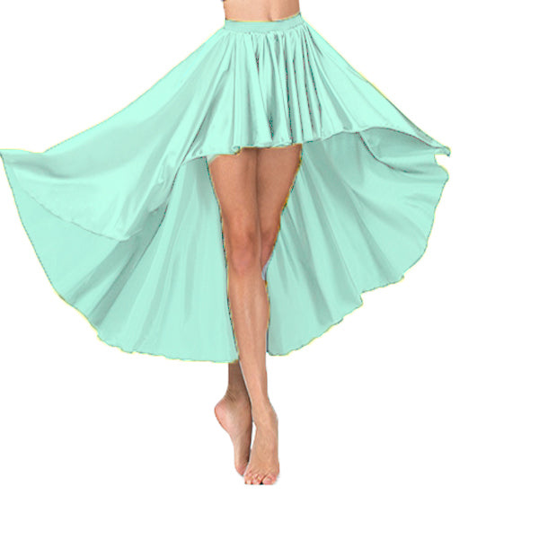 Satin Asymmetrical Skirt S74 - Regular Size 1