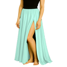 Satin Half Circle Skirt | Side Cut Dance Flow S-3XL | 41 Colors S94