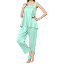 Satin Nightwear Top + Palazzo Set | Luxury Pajamas S-3XL | 41 Colors S21