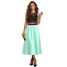 Satin Belly Dance Midi Skirt | Elegant Flow Costume S-3XL | 41 Colors S24