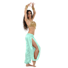 Satin Harem Pants w/ Side Slit | Belly Dance Flow S-3XL | 41 Colors S18