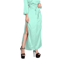 Dark Green Satin Wide Leg Pants, sophisticated evening trousers.