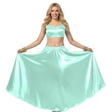 Satin Half Circle Belly Dance Skirt | Elegant Flow S-3XL | 41 Colors S9