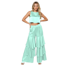 Satin 3-Layer Palazzo Pants | Wide Leg Party Trousers S-3XL | 41 Colors S97