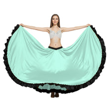 Satin 16 Yard Full Circle Skirt Black Frill | Pro Flow S-3XL S51