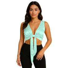 Deep Pink Satin Sleeveless Ruffle Top, striking performance crop top.