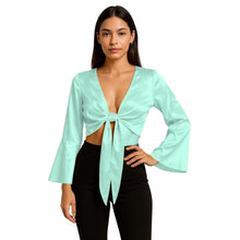 Deep Pink Satin Ruffle Dance Top, striking performance crop top.