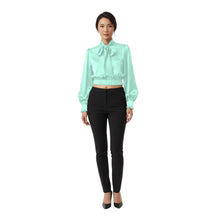 Satin Bow Blouse | Elegant Pussycat Tie Shirt S-3XL | 41 Colors S27