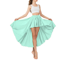Satin Asymmetrical High-Low Skirt | Flowy Maxi S-5XL | 41 Colors S74