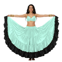 Ultimate Satin 25 Yard 4 Tier Skirt | Black Contrast Flow S-3XL S65