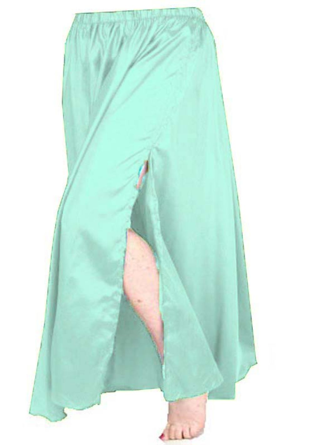 Satin half Side Slit Skirt S15 - Regular Size 1