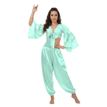 Satin Belly Dance Harem & Top Set | Full Costume S-3XL | 41 Colors S40