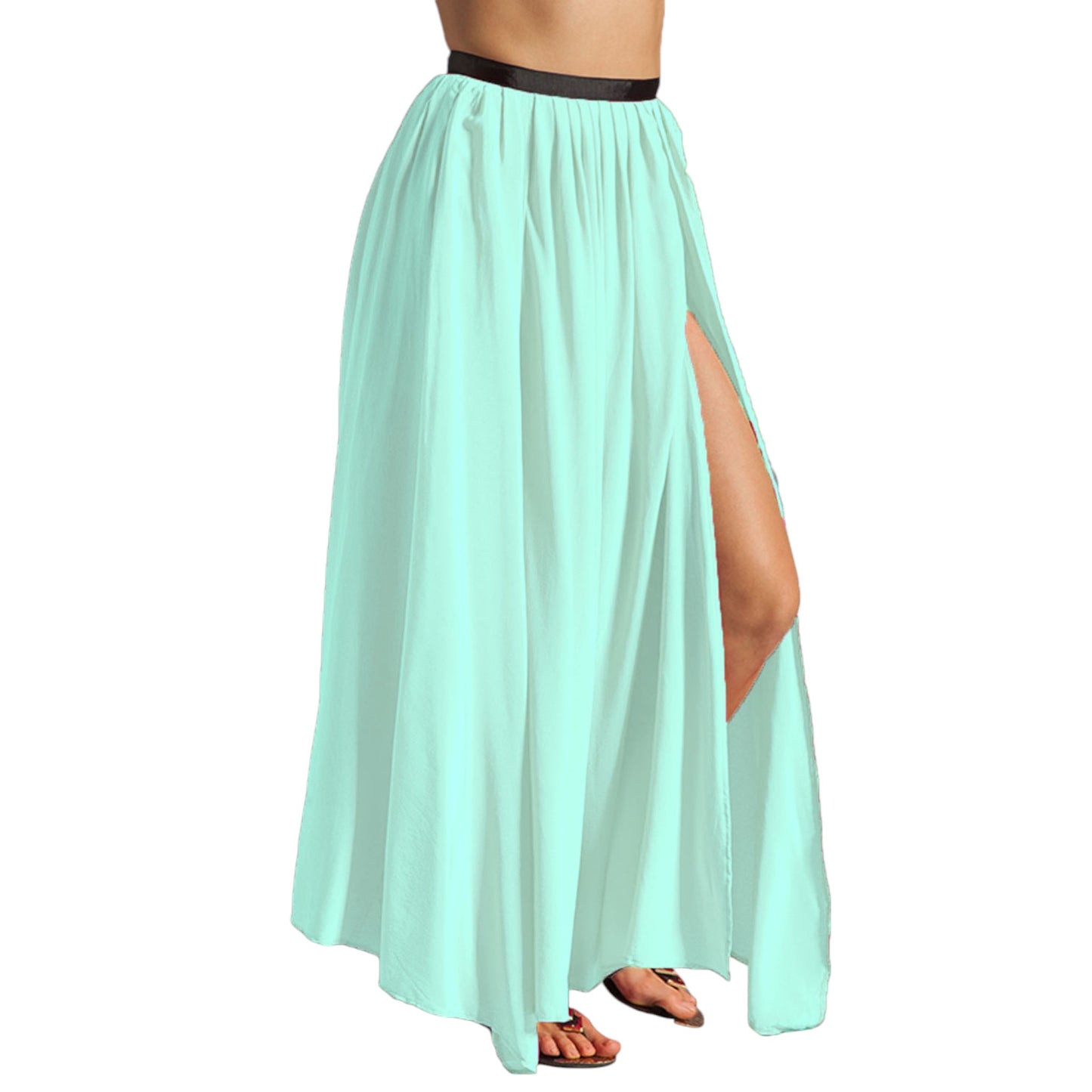 Side  Slit A line Belly Dance skirt 4 Layer Skirt S95 - Regular Size 1