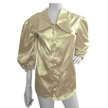 Button Down shirt Fancy Satin Shirt S90 - Regular Size 1