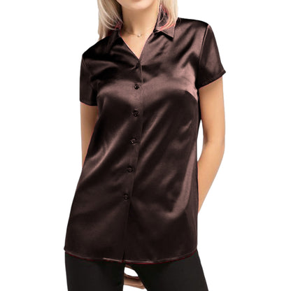 Satin Short Sleeve Shirt S118 - Regular Size 1