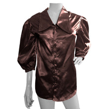 Button Down shirt Fancy Satin Shirt S90 - Regular Size 1