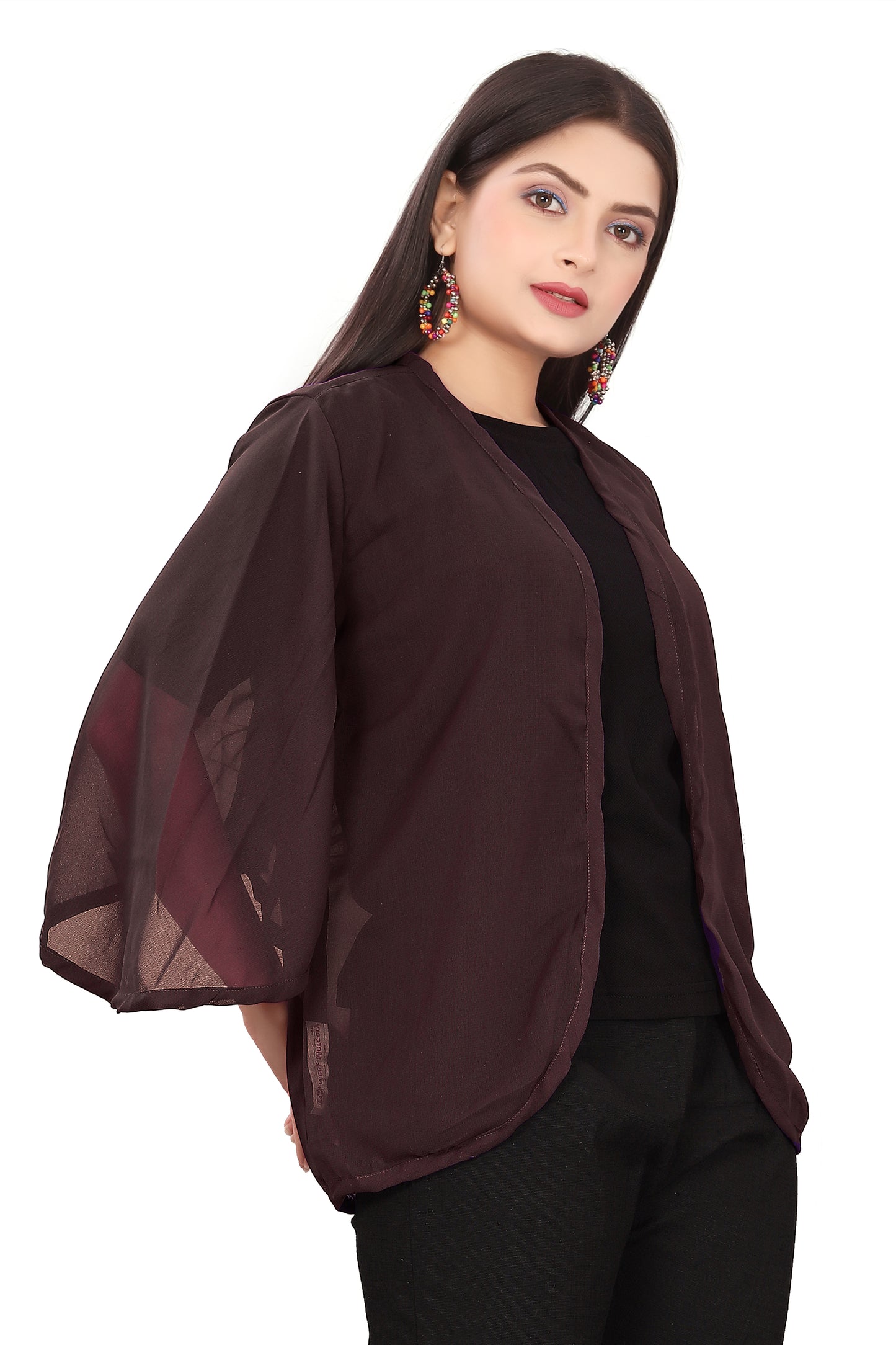 Women Chiffon Shrug / Jacket C51- Regular Size 1