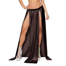Satin Maxi Skirt Front Slit | Full Length Party Wear S-3XL S96