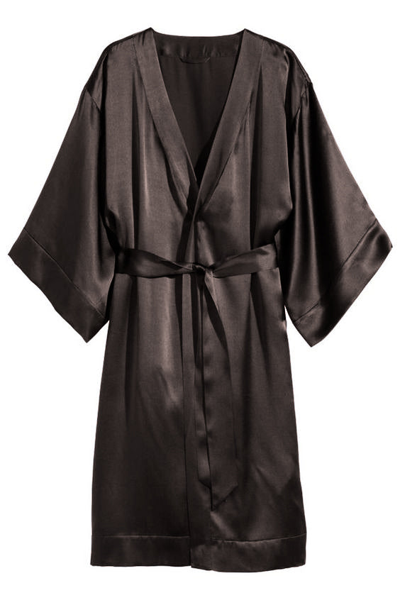 Satin Night Wear Bathrobe  S79 - Regular Size 1