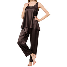 Satin Nightwear Top + Palazzo Set | Luxury Pajamas S-3XL | 41 Colors S21