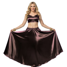 Satin Half Circle Belly Dance Skirt | Elegant Flow S-3XL | 41 Colors S9