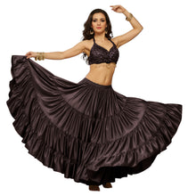 Ultimate Satin 25 Yard 4 Tier Skirt | Belly Dance Gown S-5XL S4